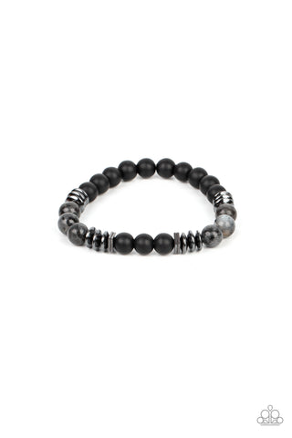 Paparazzi-Urban Therapy - Black Bracelet