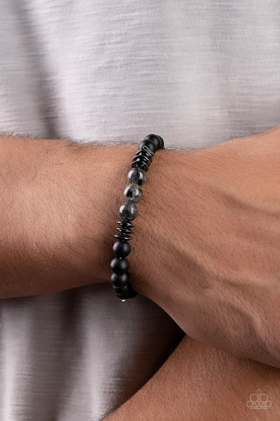 Paparazzi-Urban Therapy - Black Bracelet
