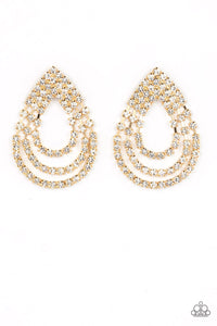 Paparazzi-Take a POWER Stance - Gold Earring