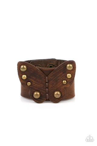 Paparazzi-Butterfly Farm - Brass Bracelet