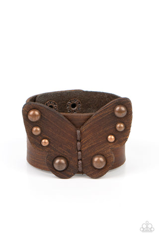 Paparazzi-Butterfly Farm - Copper Bracelet