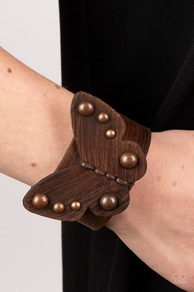 Paparazzi-Butterfly Farm - Copper Bracelet