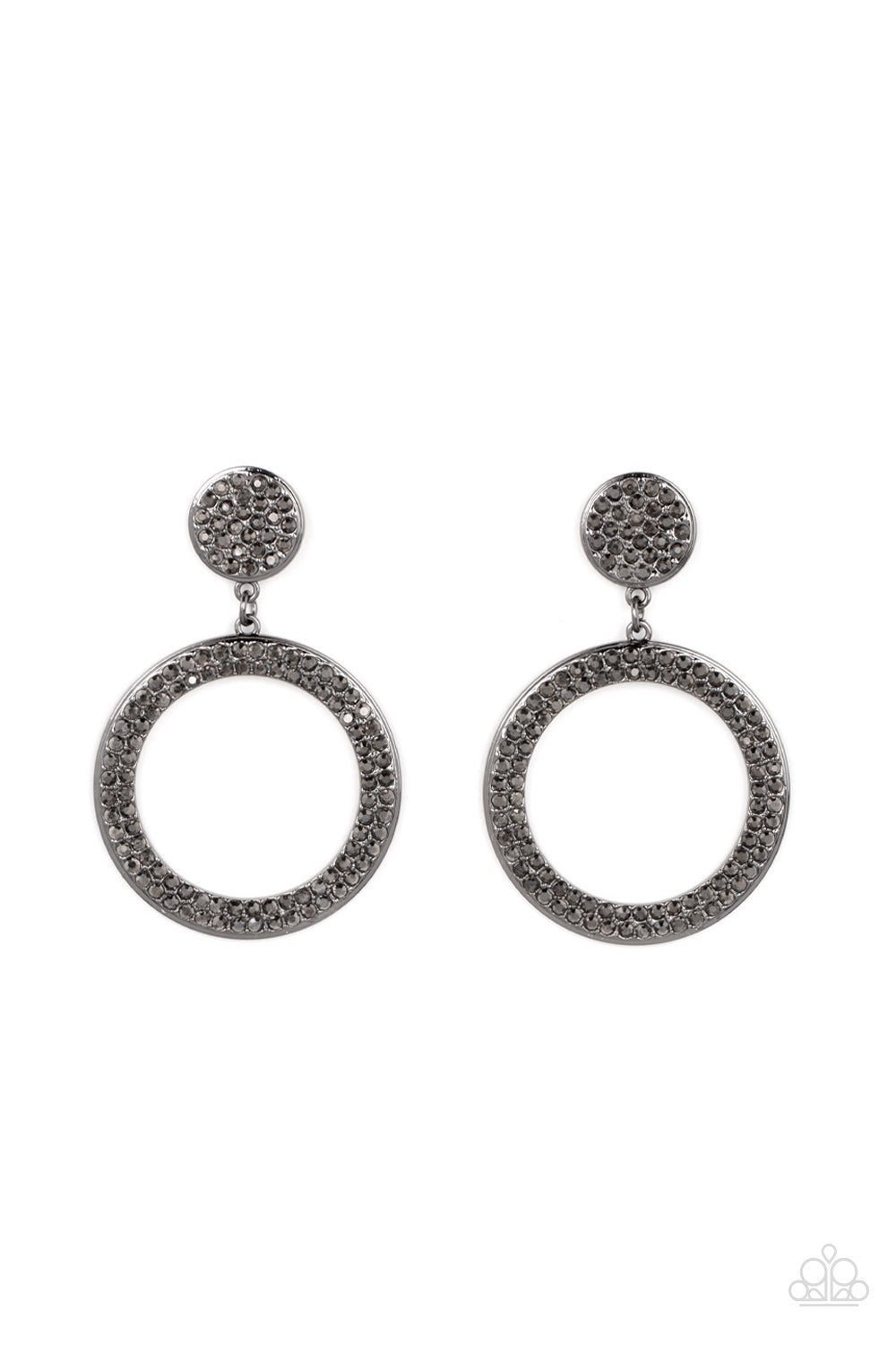 Paparazzi-GLOW You Away - Black Earring