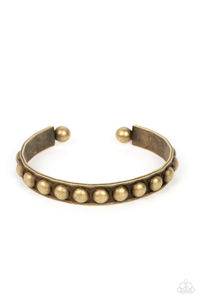 Paparazzi-Clear as STUD - Brass Bracelet
