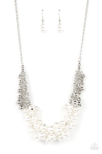 Paparazzi-Bonus Points - White Necklace