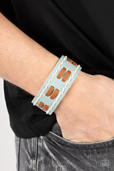 Paparazzi-In the FRONTIER Running - Blue Bracelet