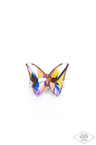 Paparazzi-Fluorescent Flutter - Orange Ring