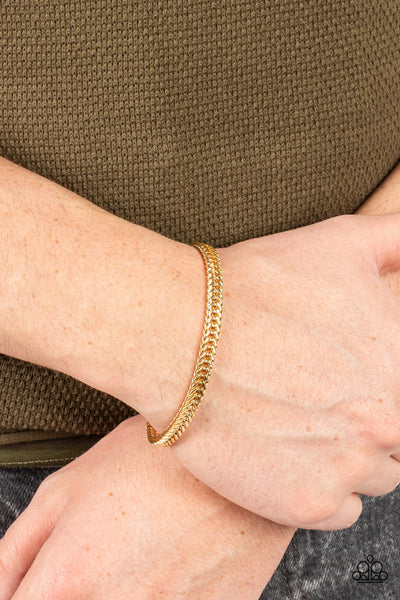Paparazzi-City Crusader - Gold Bracelet
