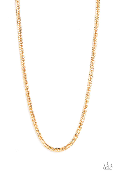 Paparazzi-Downtown Defender - Gold Necklace