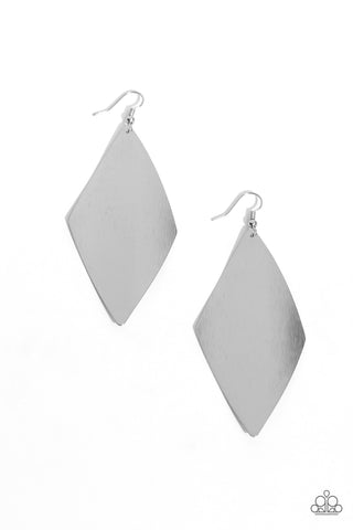 Paparazzi-Retro Rally - Silver Earring