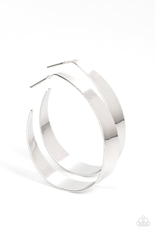 Paparazzi Flat Out Fashionable - Silver Earring