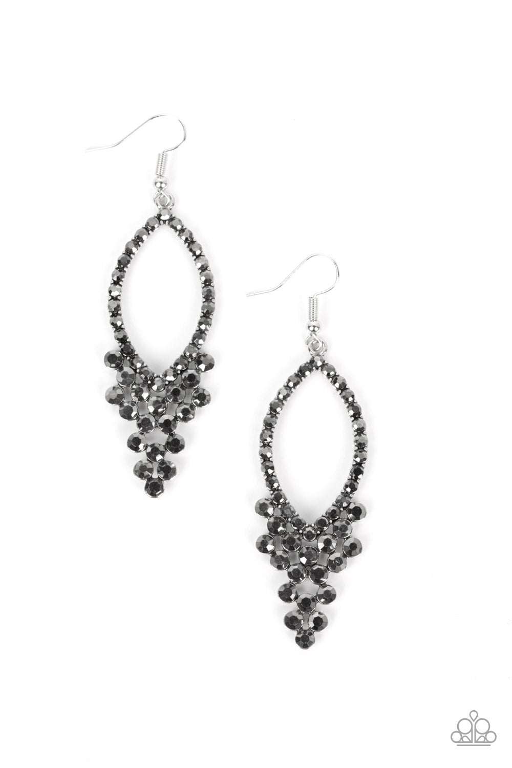 Paparazzi-GLOWING off the Deep End - Silver Earring