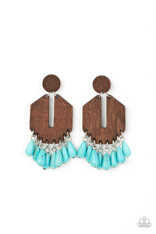 Paparazzi-Western Retreat - Blue Earring