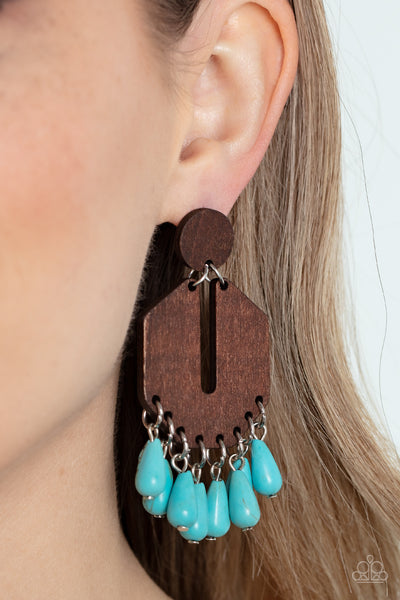 Paparazzi-Western Retreat - Blue Earring