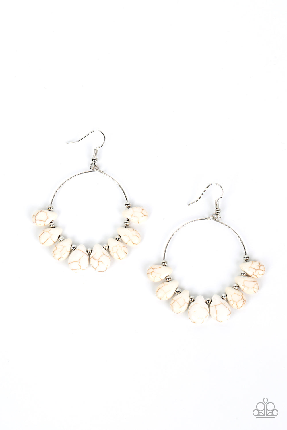 Paparazzi-Canyon Quarry - White Earring