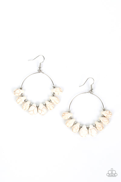 Paparazzi-Canyon Quarry - White Earring