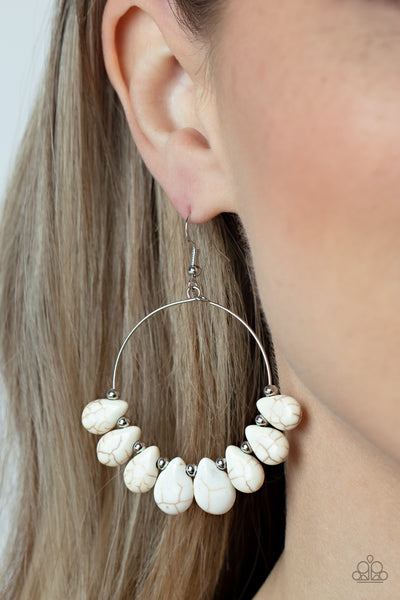 Paparazzi-Canyon Quarry - White Earring