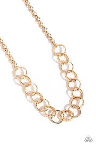 Paparazzi-Metro Medley - Gold Necklace