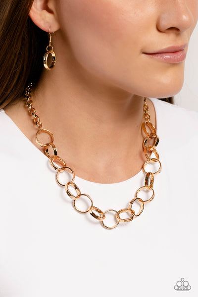Paparazzi-Metro Medley - Gold Necklace