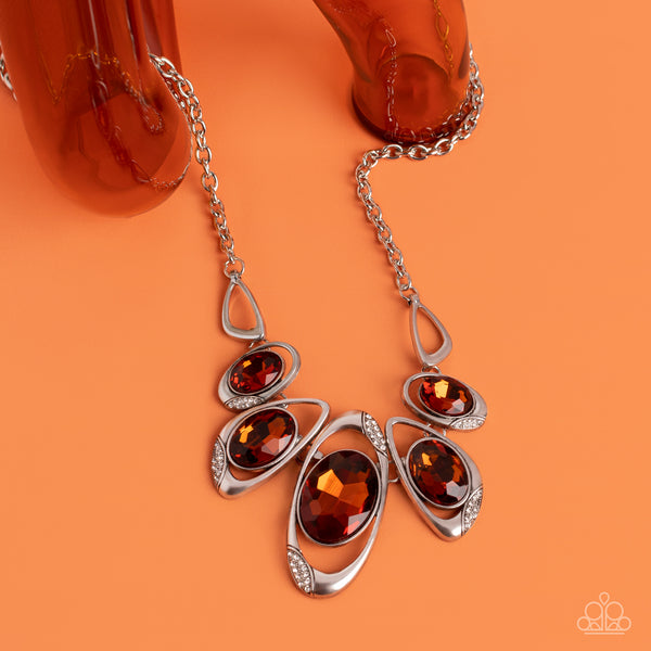 Paparazzi-Hypnotic Twinkle - Brown Necklace