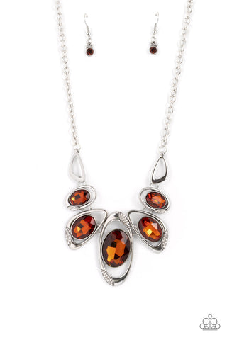 Paparazzi-Hypnotic Twinkle - Brown Necklace