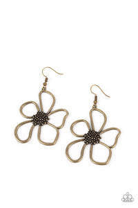 Paparazzi-Wildflower Walkway - Brass Earring
