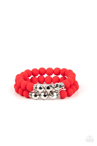 Paparazzi-Dip and Dive - Red Bracelet