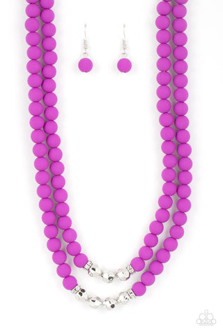 Paparazzi-Summer Splash - Purple Necklace