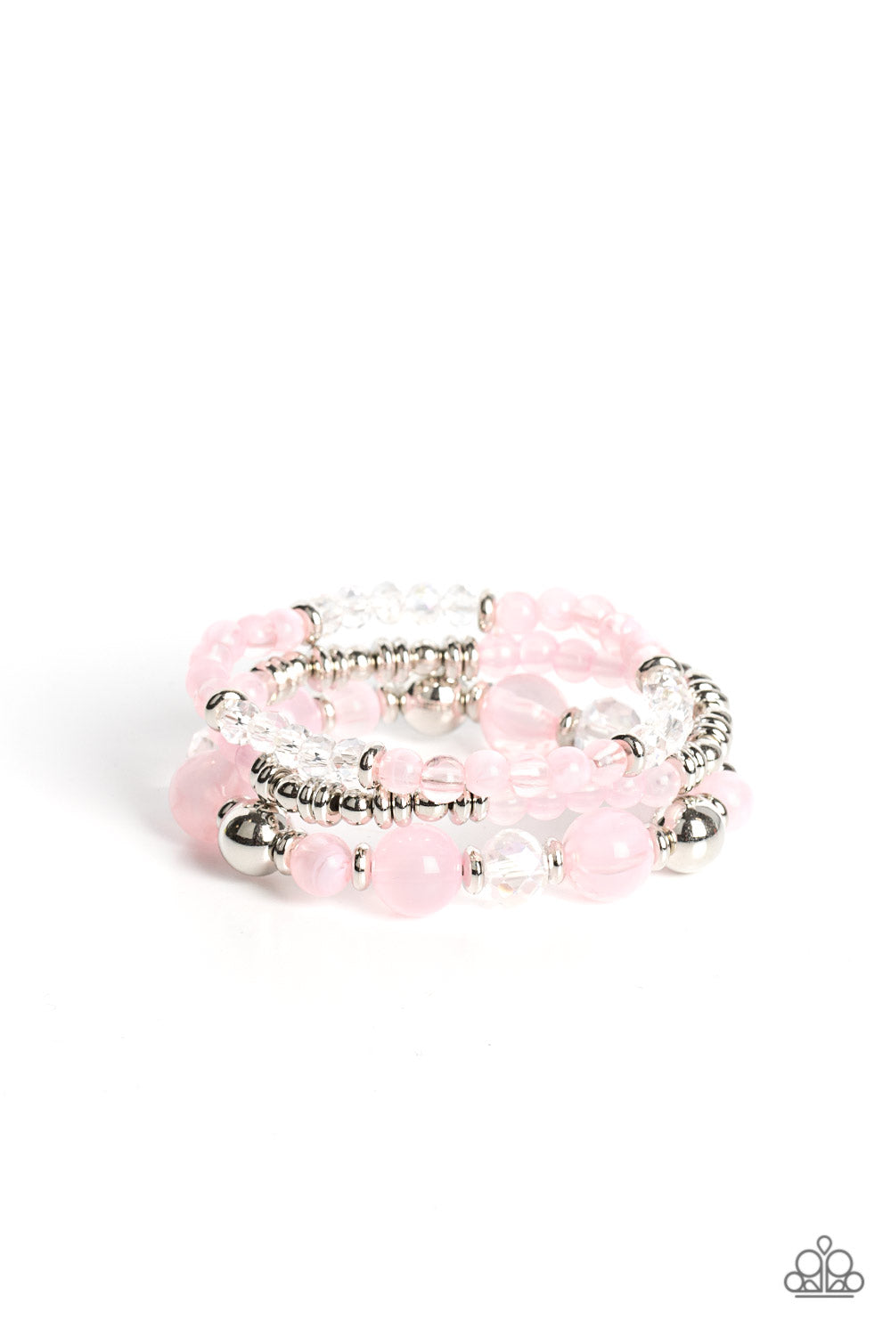 Paparazzi-Shoreside Stroll - Pink Bracelet