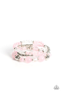 Paparazzi-Shoreside Stroll - Pink Bracelet