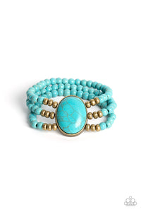 Paparazzi-Stone Pools - Brass Bracelet