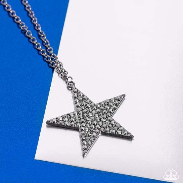 Paparazzi-Rock Star Sparkle - Black Necklace