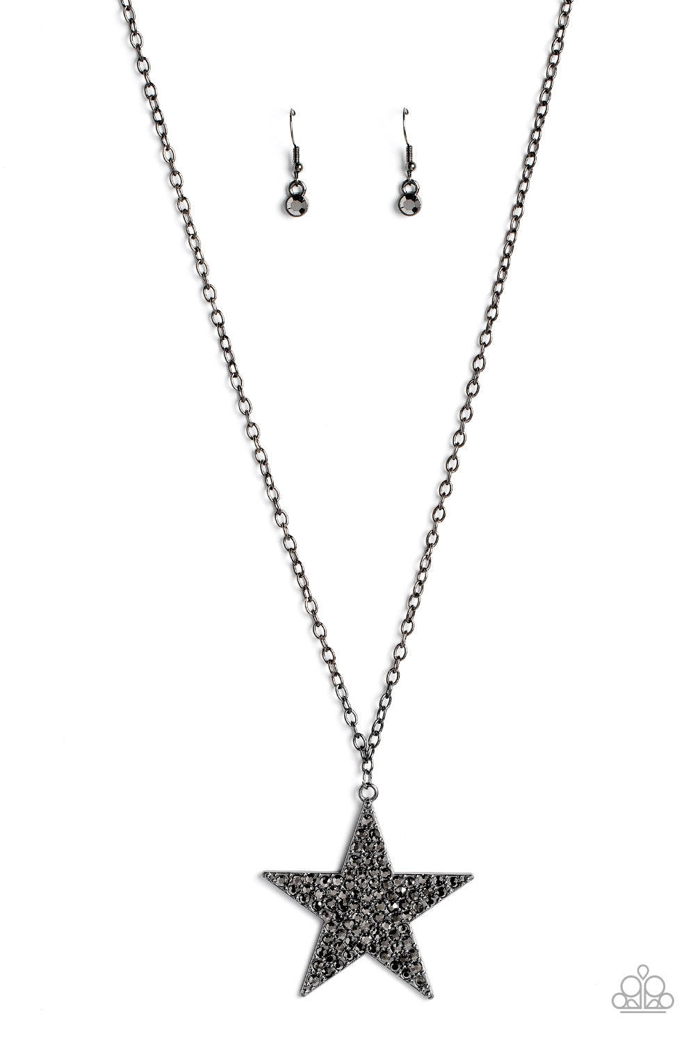 Paparazzi-Rock Star Sparkle - Black Necklace