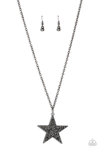 Paparazzi-Rock Star Sparkle - Black Necklace
