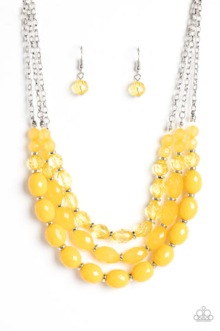 Paparazzi-Tropical Hideaway - Yellow Necklace