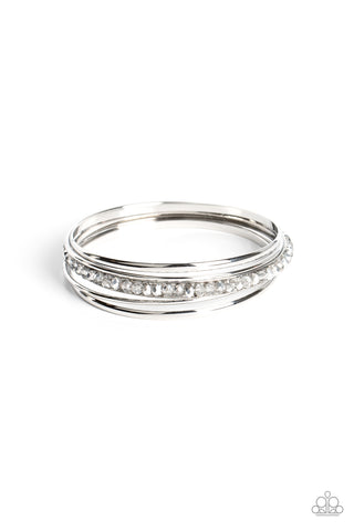 Paparazzi-Prismatic Pizazz - Silver Bracelet