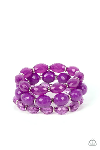Paparazzi-High Tide Hammock - Purple Bracelet