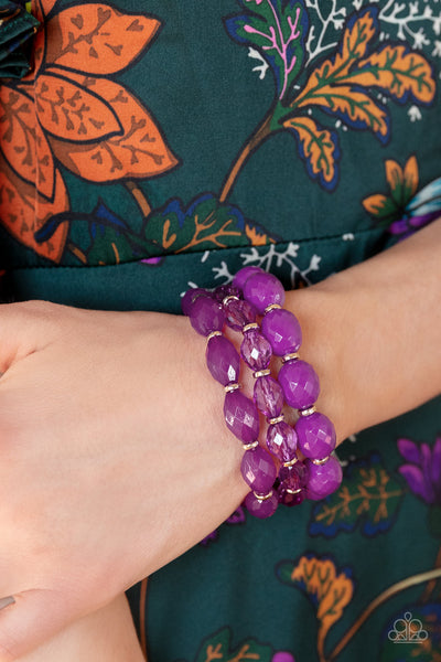 Paparazzi-High Tide Hammock - Purple Bracelet