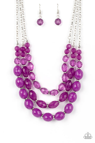 Paparazzi-Tropical Hideaway - Purple Necklace