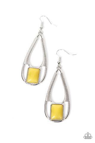 Paparazzi-Adventure Story - Yellow Earring