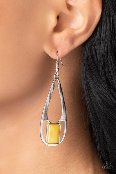 Paparazzi-Adventure Story - Yellow Earring