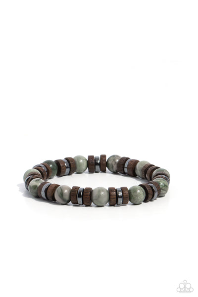 Paparazzi-Earthy Empath - Green Bracelet