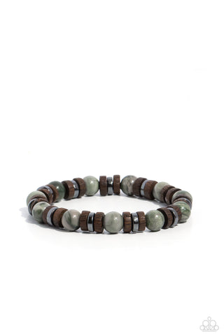 Paparazzi-Earthy Empath - Green Bracelet