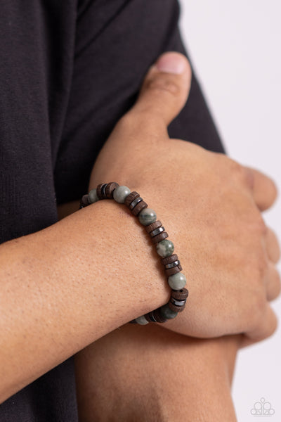 Paparazzi-Earthy Empath - Green Bracelet