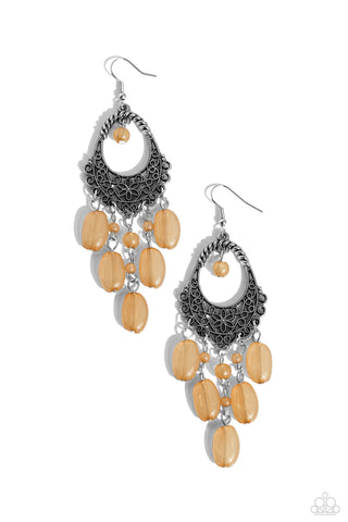 Paparazzi-Botanical Escape - Brown Earring