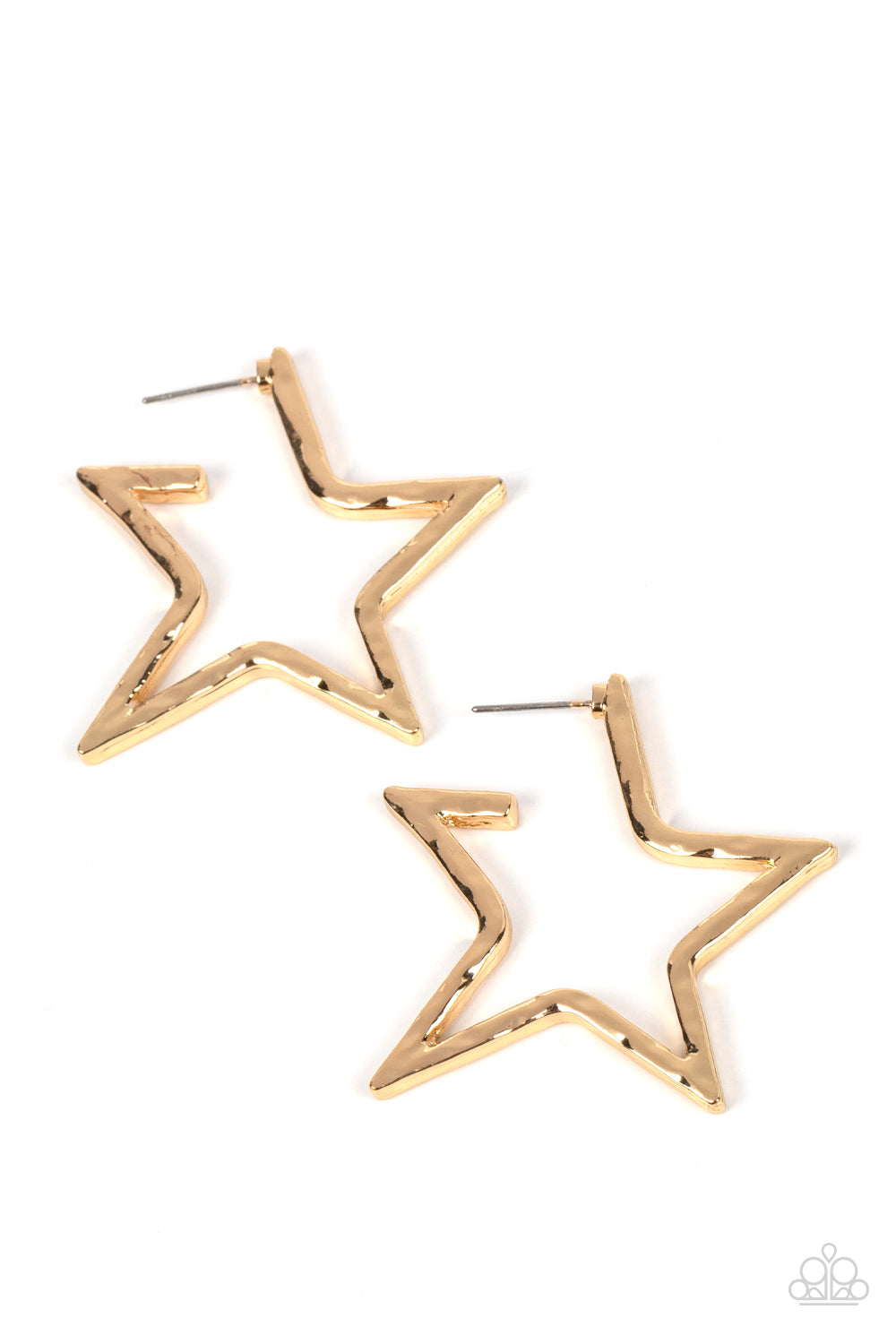 Paparazzi-All-Star Attitude - Gold Earring
