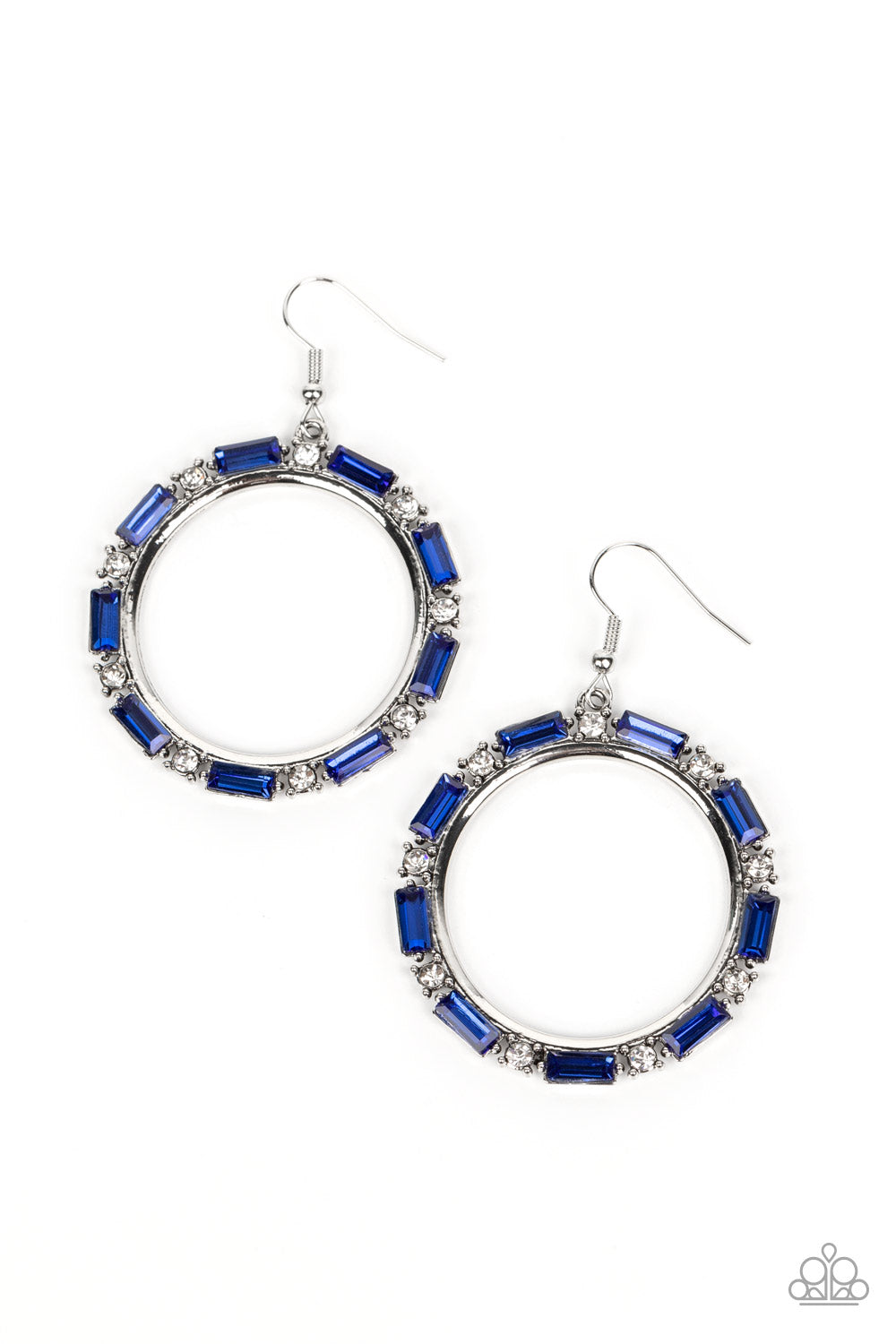 Paparazzi-Gritty Glow - Blue Earrings