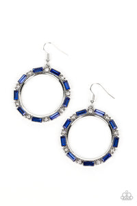 Paparazzi-Gritty Glow - Blue Earrings