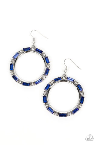 Paparazzi-Gritty Glow - Blue Earrings