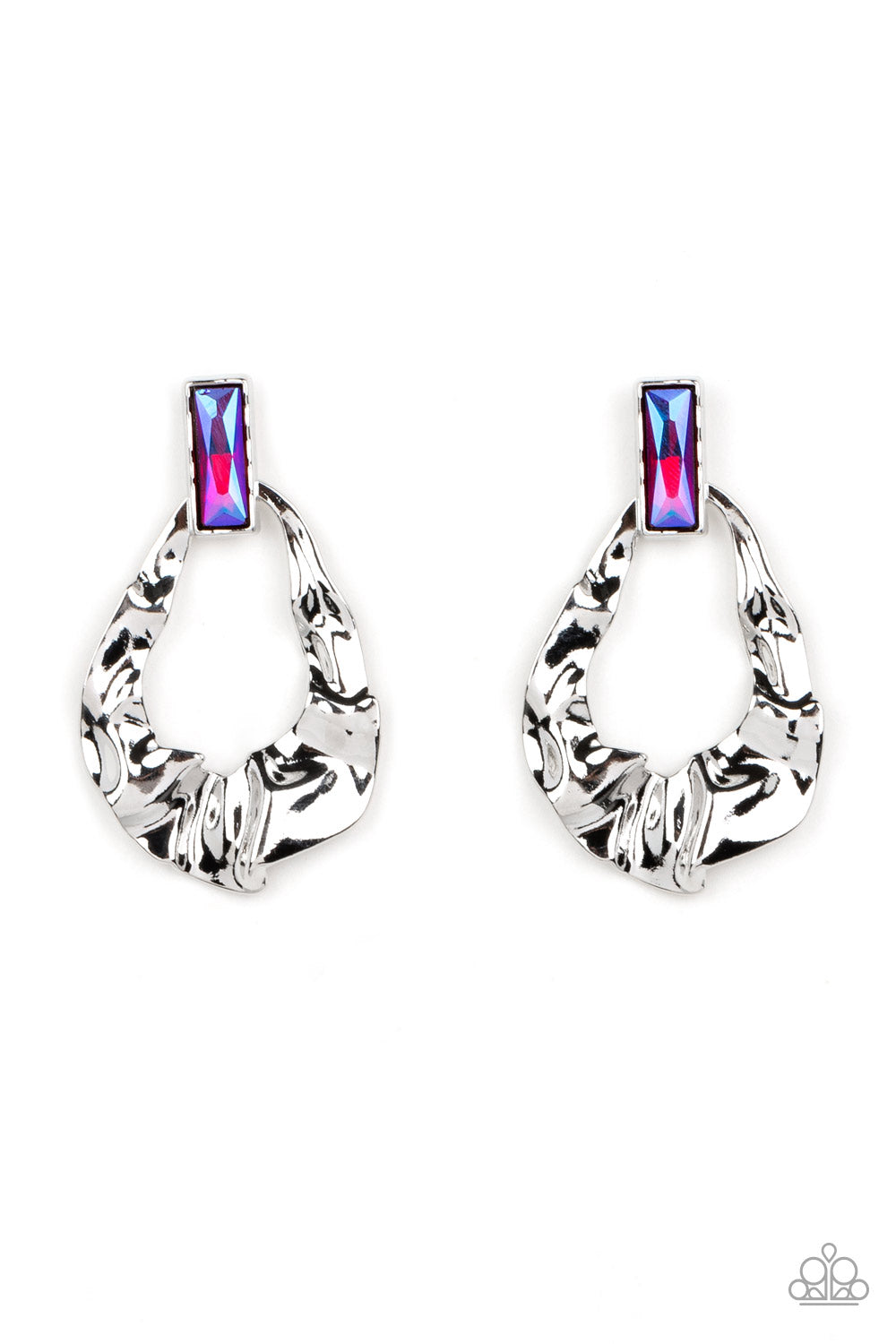 Paparazzi-Metro Meltdown - Pink Earring